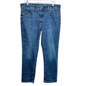 Devil Dog Dungarees Straight Leg Jeans Mens Size 36-30 Dark Wash Stretch